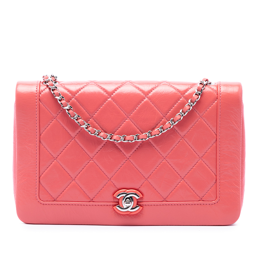 Pre-Loved Chanel Small Quilted Crumpled Calfskin Bi Vintage Full Flap
